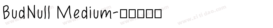 BudNull Medium字体转换